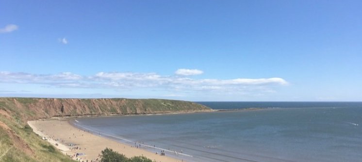 View across Filey Bay, a short walk from Filey Old Stables